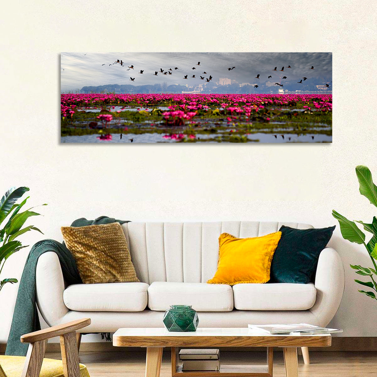 Red Lotus Lake Wall Art