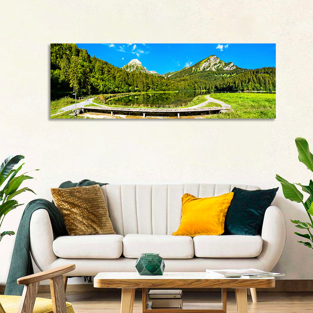 Seealpsee Footbridge Alpine Lake Wall Art