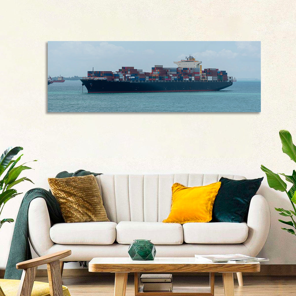 Harbor Container Ship at Sea Wall Art