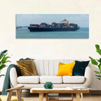 Harbor Container Ship at Sea Wall Art