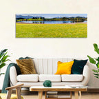 Alpine Lake Meadow with Dandelions Wall Art