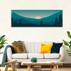 Black Forest Sunset Illustration Wall Art