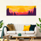 Crimson Peaks at Sunset Wall Art