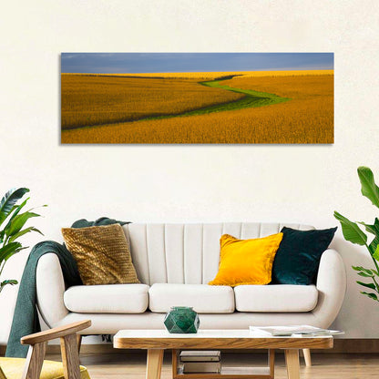 Golden Hour Soybean Field Wall Art