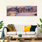 Sydney Harbour Bridge at Golden Twilight Wall Art