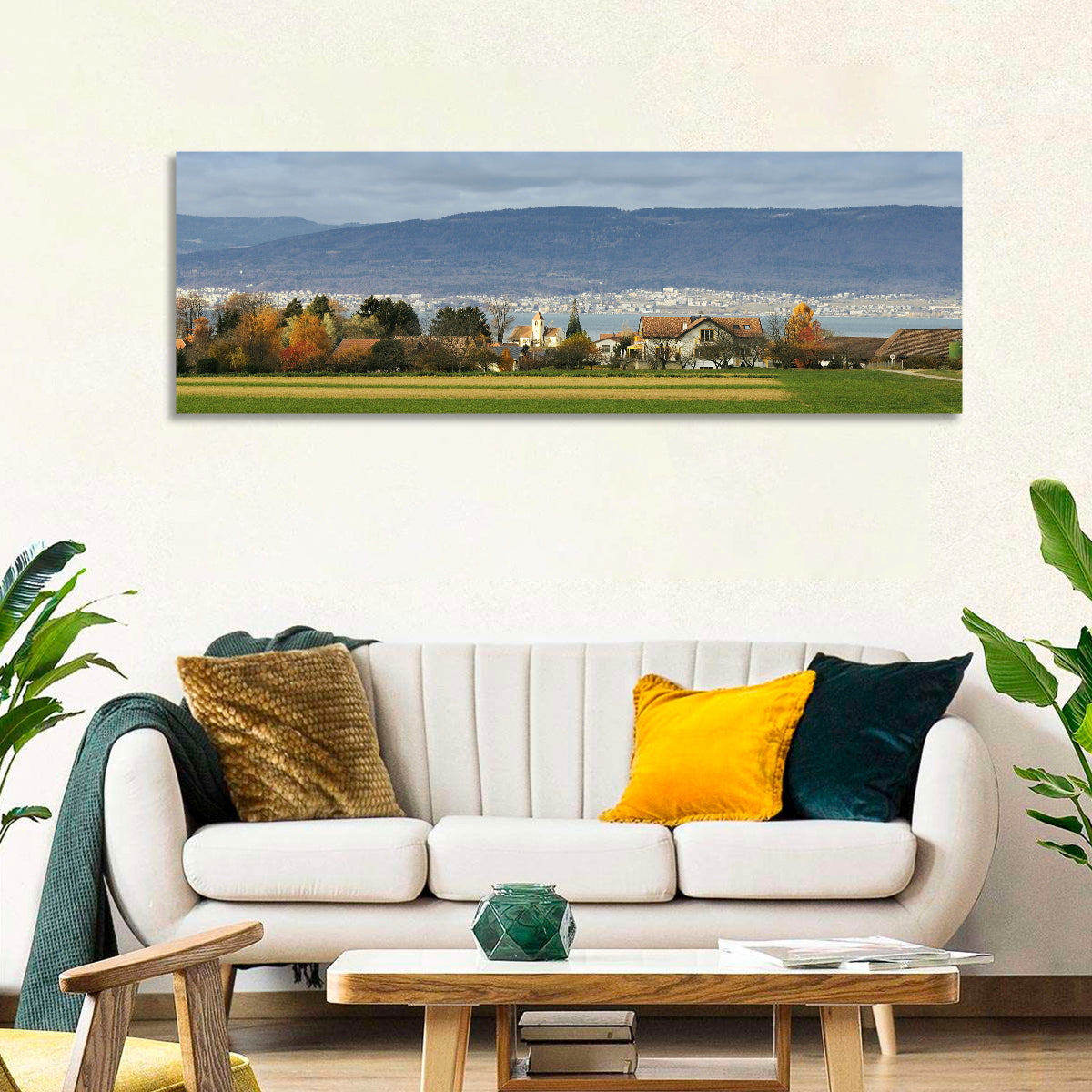 Lake Neuchatel Countryside View Wall Art