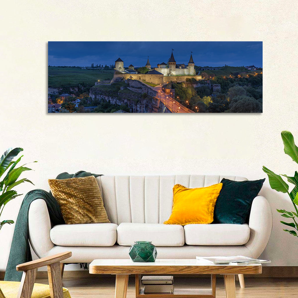 Kamianets-podilskyi Fortress at Dusk Wall Art