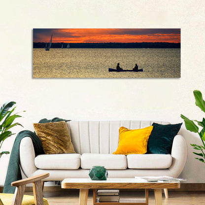 Ottawa River Sunset Canoe Wall Art