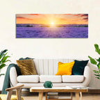 Lavender Field Sunburst Wall Art