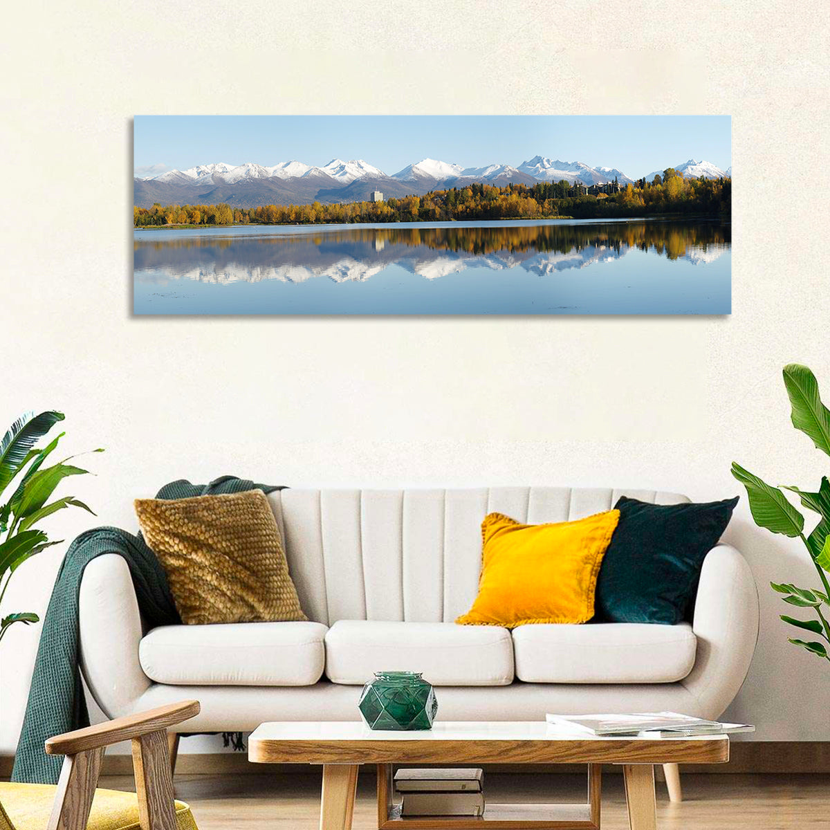 Anchorage Autumn Reflection and Chugach Mountains Wall Art
