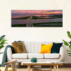 Mobile Bay Causeway at Dusk Wall Art