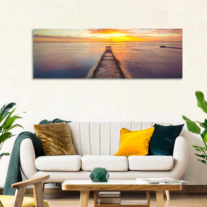 Stone Pier to Glowing Horizon Wall Art