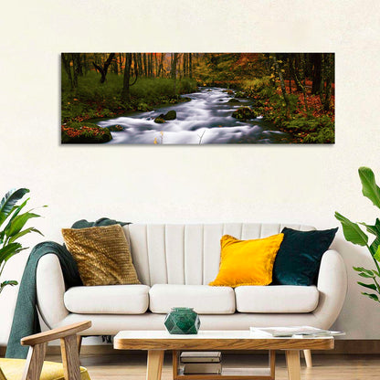 Autumn Forest Stream Wall Art