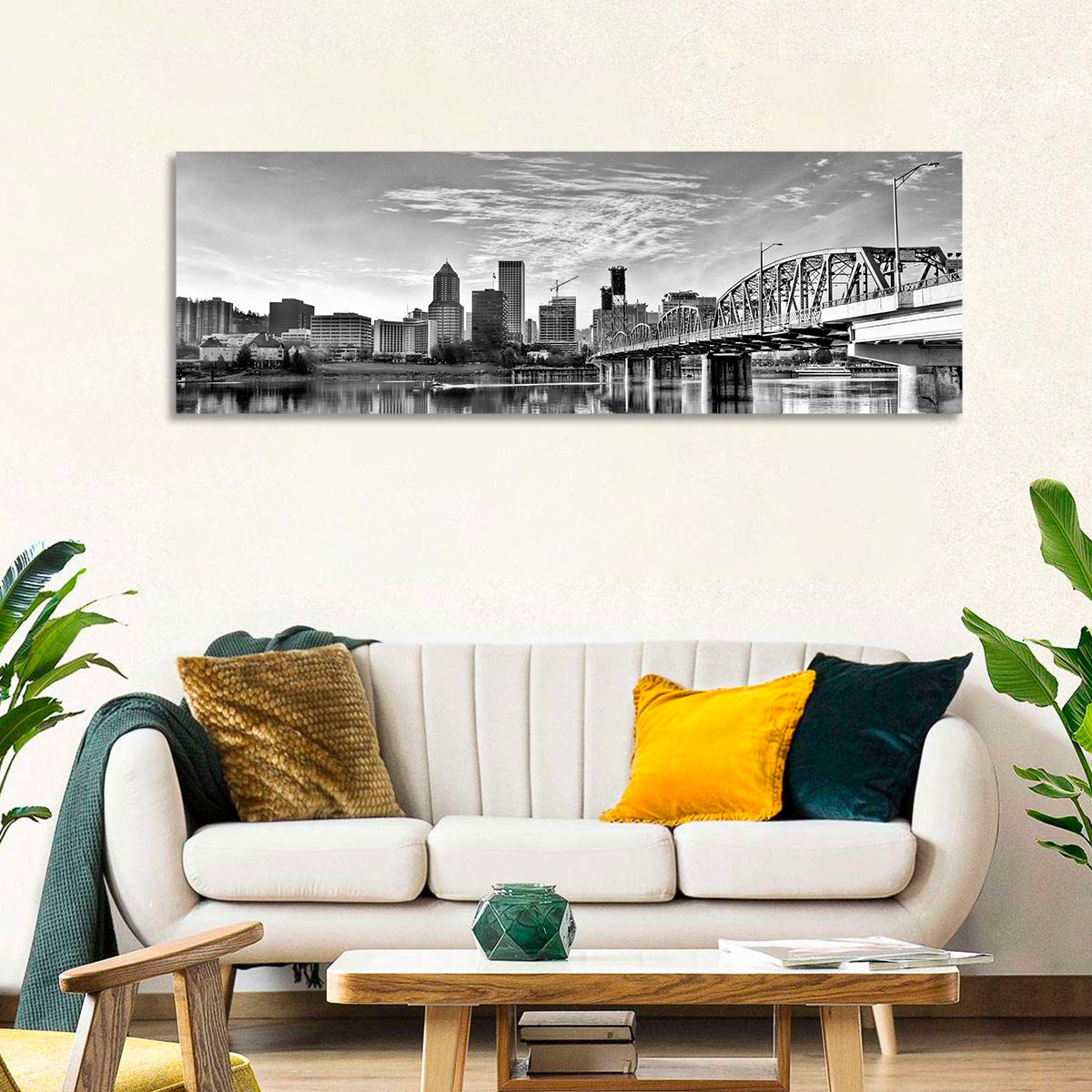 Portland Hawthorne Bridge Skyline Wall Art