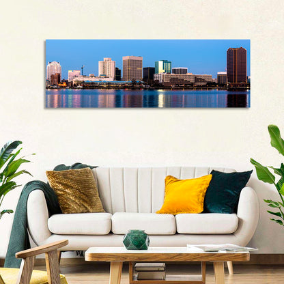 Norfolk Skyline at Twilight Wall Art