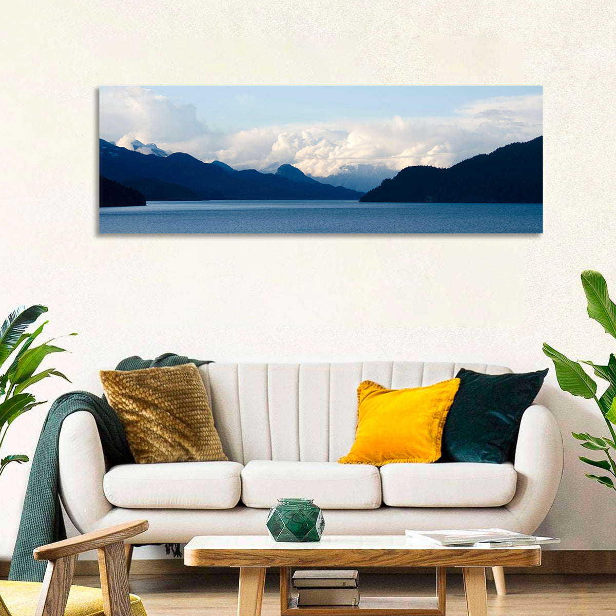 Harrison Lake Morning Clouds Wall Art