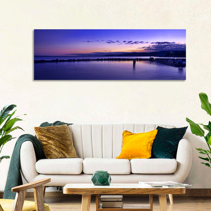 Lake Balaton Twilight Pier Wall Art