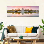 United States Capitol Sunrise Reflection Wall Art