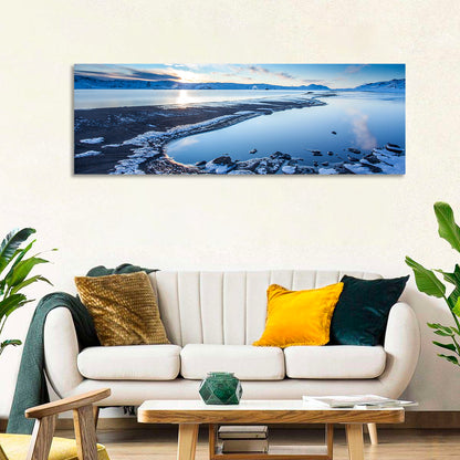 Lake Kleifarvatn Icy Shoreline Wall Art