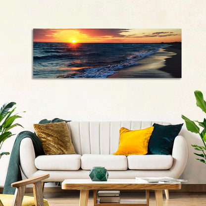 Lake Balkhash Golden Dusk Wall Art