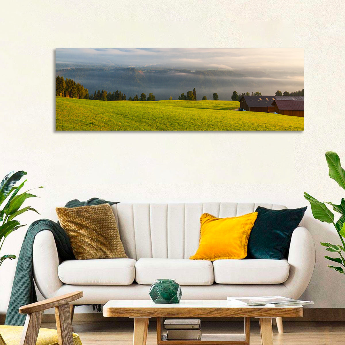 Sunlit Mountain Clouds Wall Art