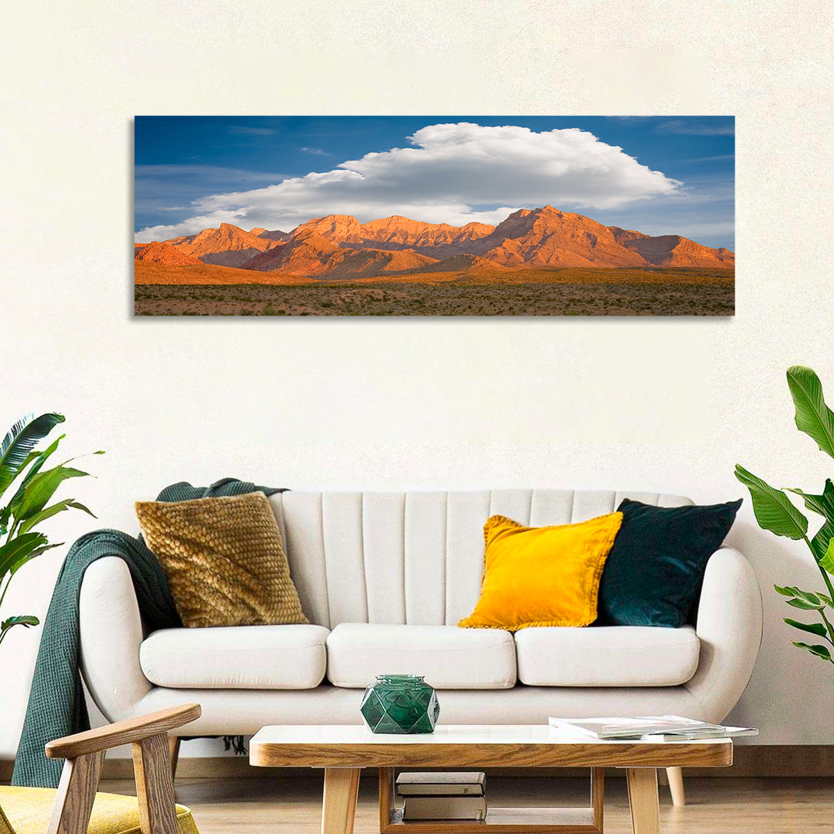 Red Rock Canyon Iii Wall Art in a room, panoramic