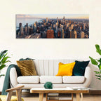 Chicago Skyline at Golden Hour Wall Art
