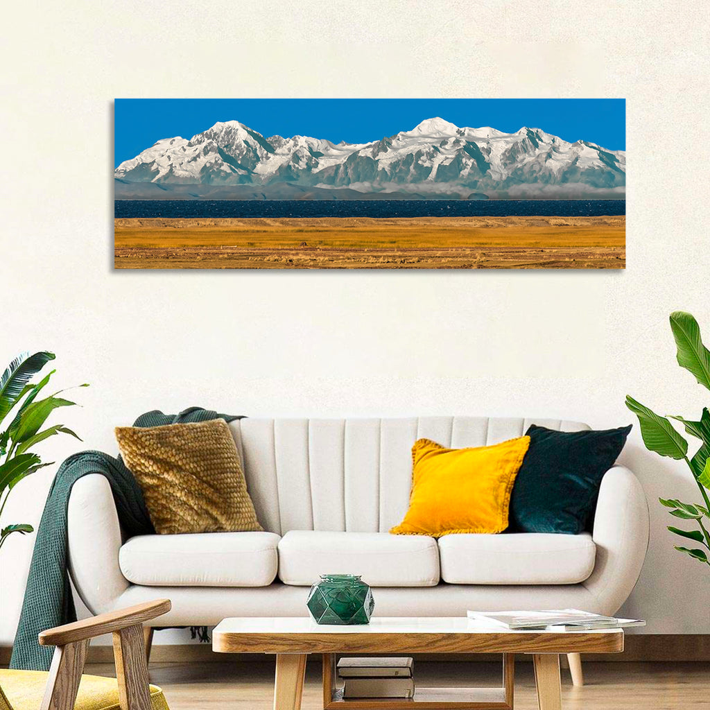 Snow-capped Peaks Over Lake Titicaca Wall Art