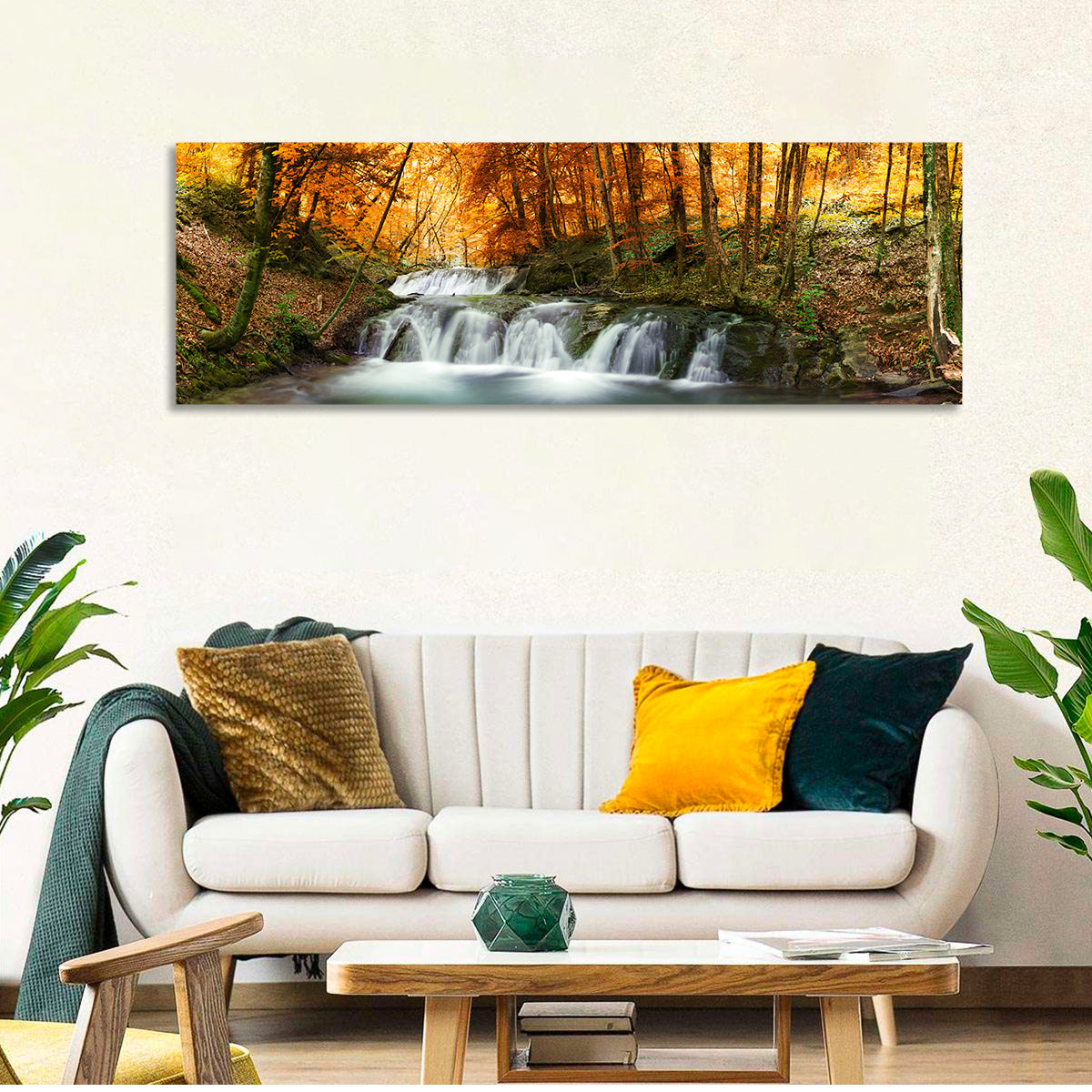 Autumn Forest Stream Wall Art