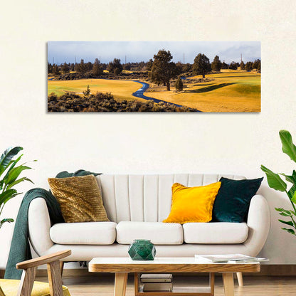 Central Oregon Golf Course with Winding Path Wall Art