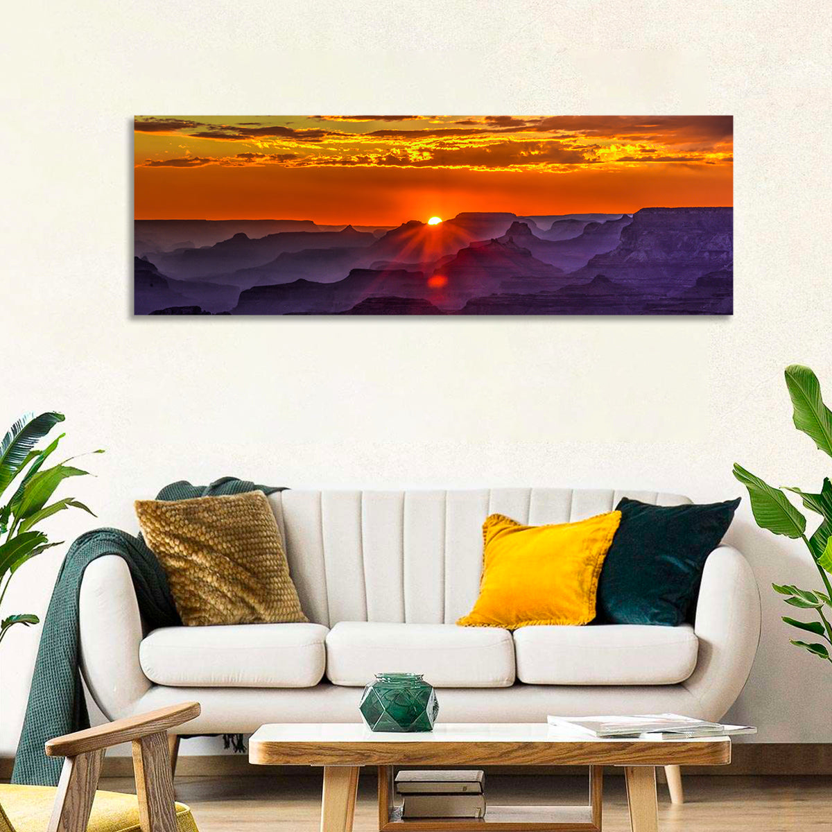 Lipan Point Sunset Sunburst Wall Art