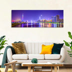 Guangzhou Skyline Night Over Pearl River Wall Art