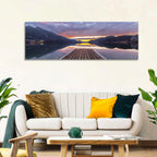 Fuschlsee Pier at Sunset Wall Art
