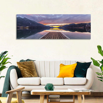 Fuschlsee Pier at Sunset Wall Art