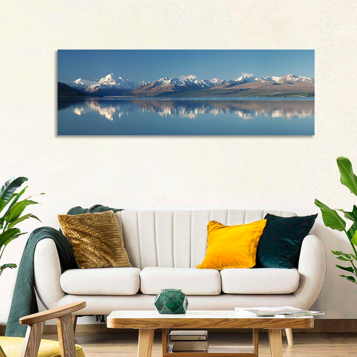 Mount Cook Reflection Over Lake Pukaki Wall Art