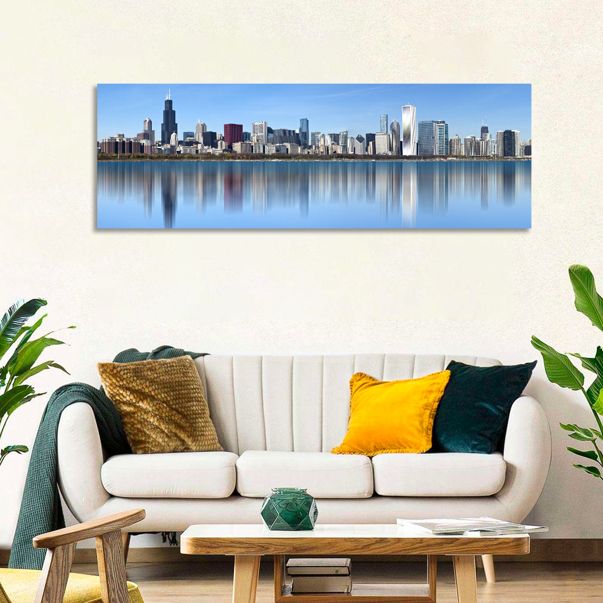 Chicago Skyline Reflection Wall Art