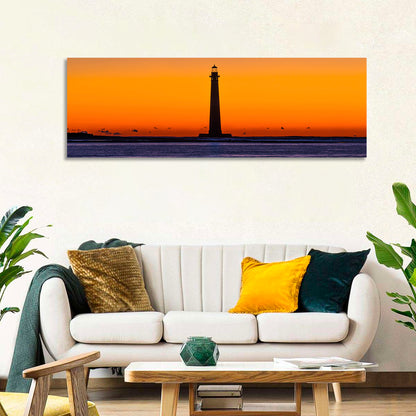 Lighthouse Sunset Wall Art