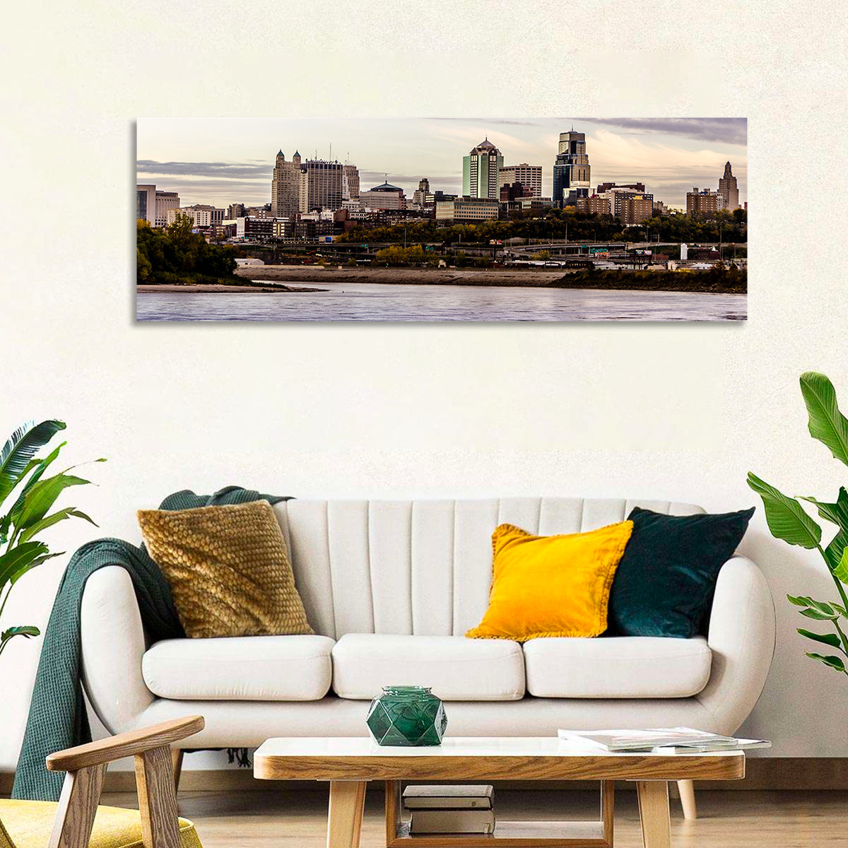 Kansas City Skyline at Dusk Wall Art