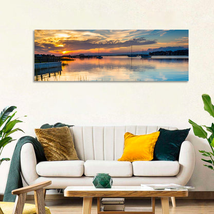 Folly River Sunset Reflection Wall Art