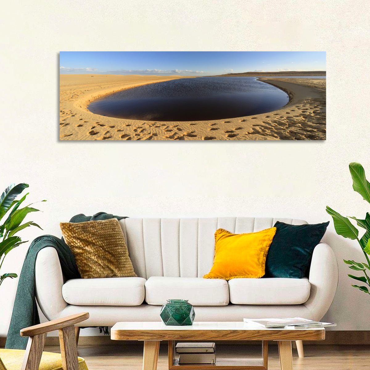Fayoum Lake Footprints Wall Art