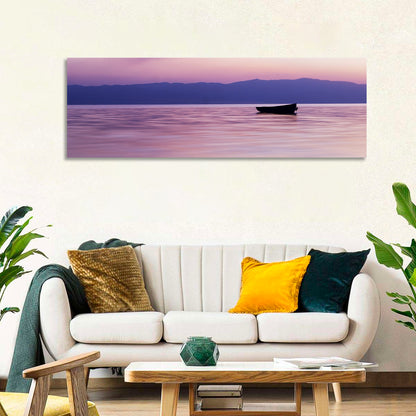 Lavender Lake Ohrid Sunset Wall Art