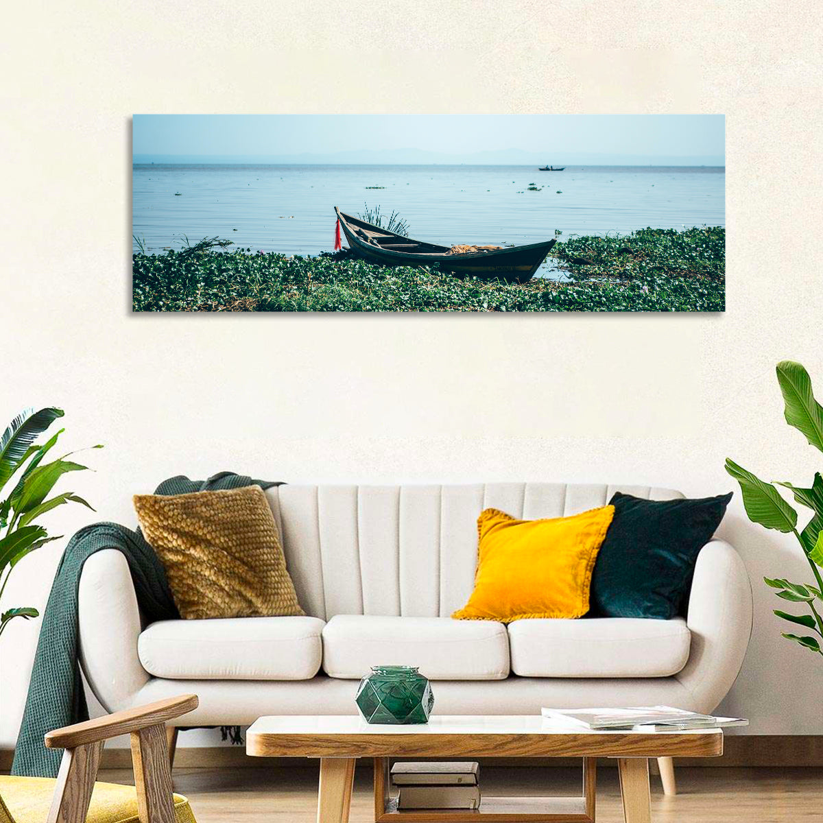 Boat In Lake Victoria Wall Art