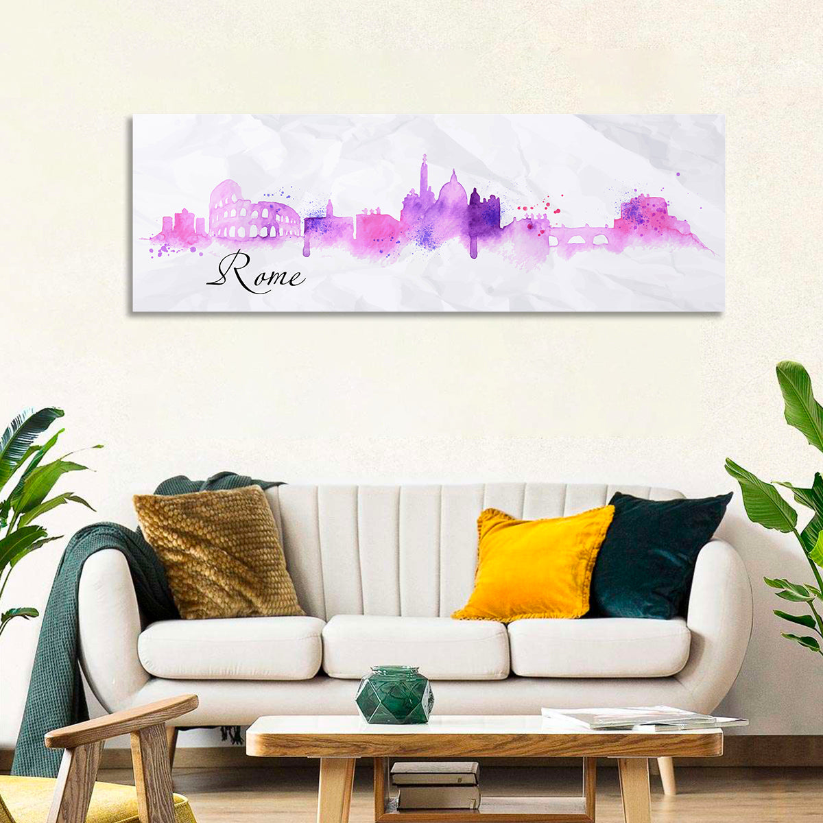 Watercolor Rome Sketch Wall Art