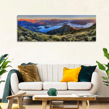 Wanaka Golden Hour Over Roys Peak Wall Art