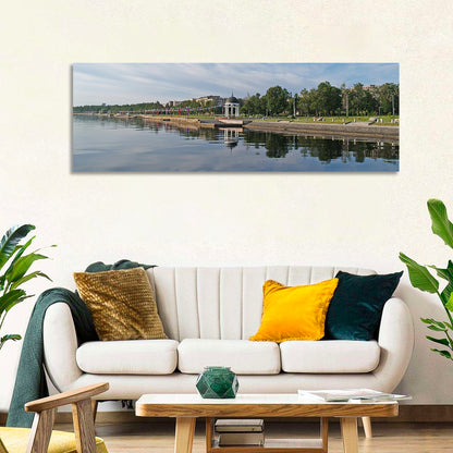 Lake Onega Promenade with Gazebo Wall Art