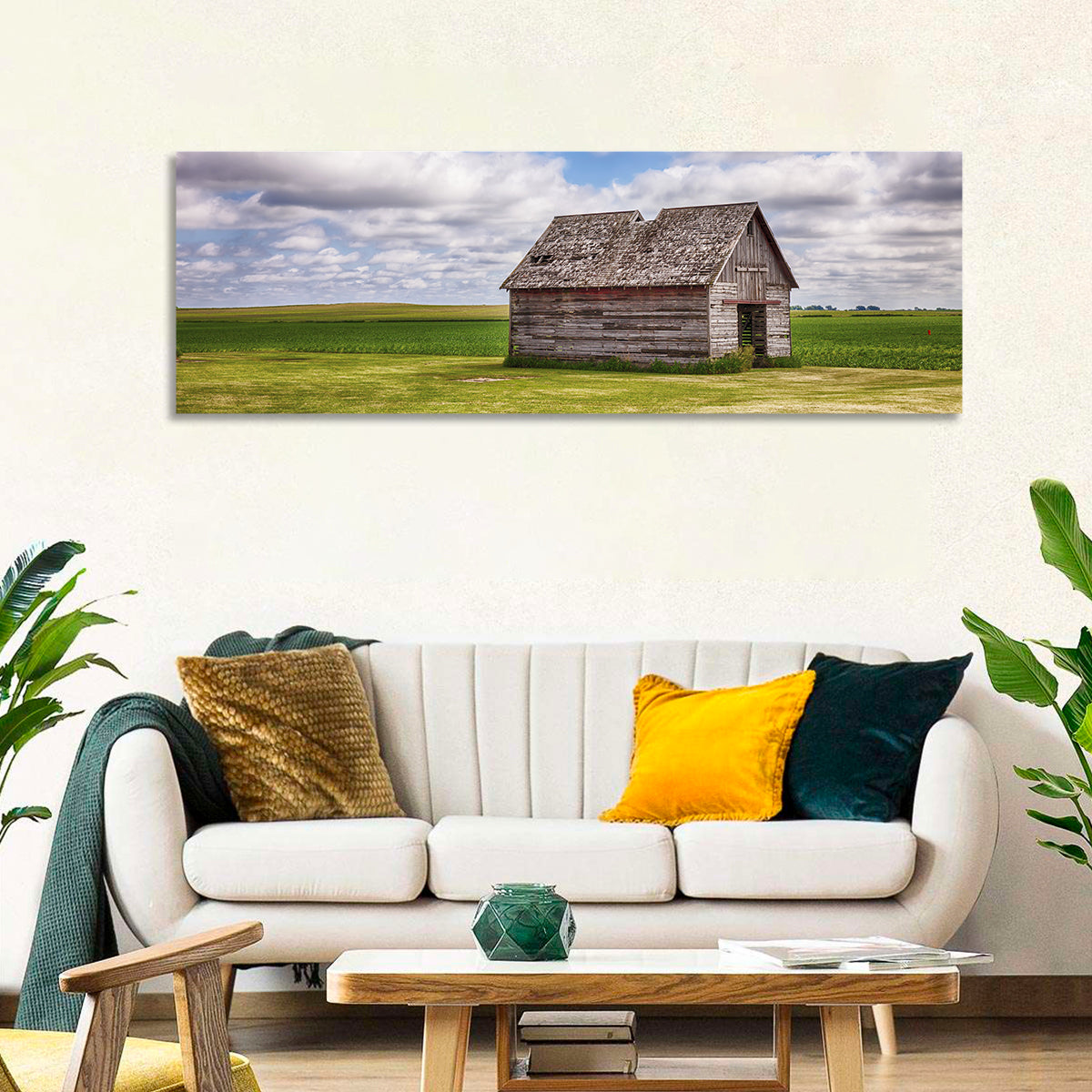 Old Farm Shed in Field Wall Art