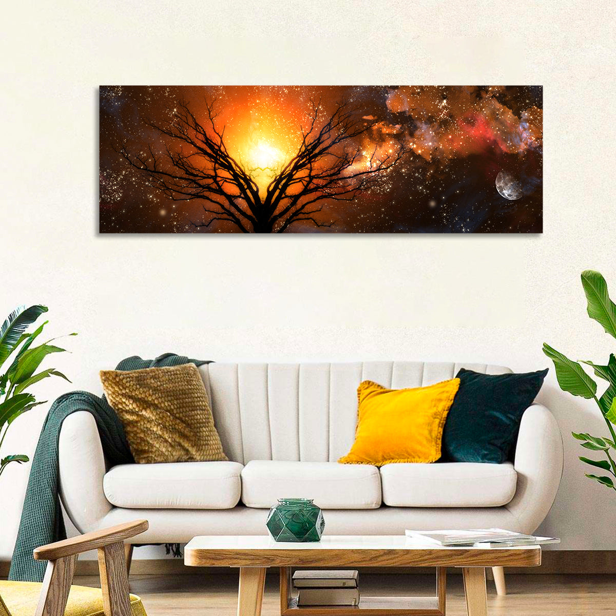Haunted Tree Under Nebula Wall Art