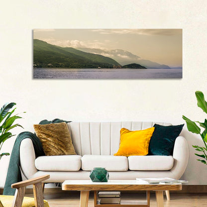 Ohrid Lakeshore Mountain View Wall Art