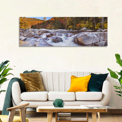 White Mountain Autumn River Wall Art