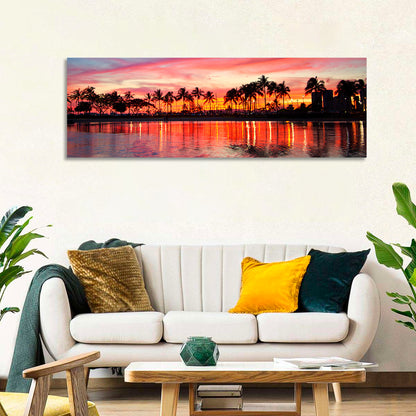 Hawaii Resort Sunset Wall Art